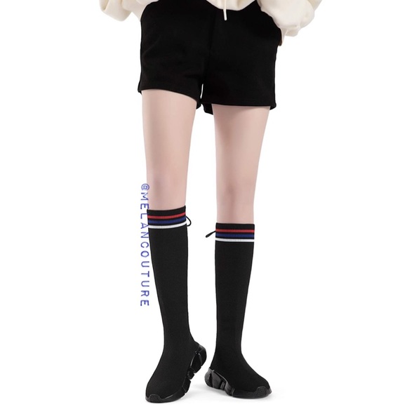 Socks Boots Breathable Knit Slip On Sneakers - Picture 2 of 7